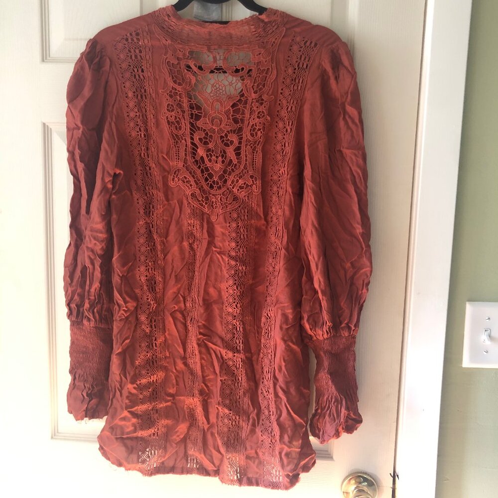 Free People Long-Sleeve Mini Dress Size XS
